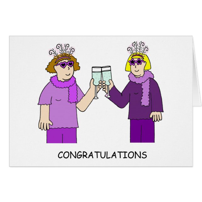 Félicitations Dames en violet (Devant horizontal)