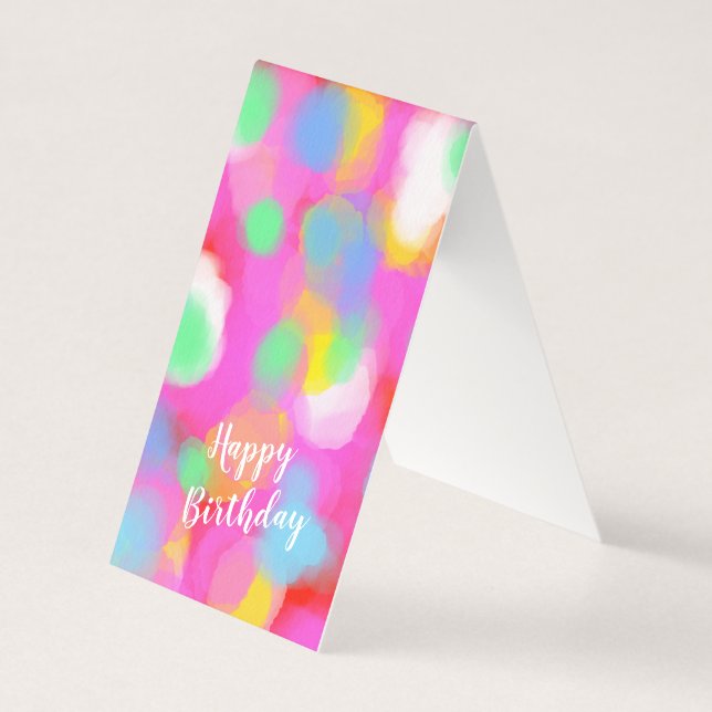 Félicitations d'anniversaire joyeusement colorées (Front)
