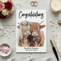 Félicitations de mariage personnalisées pour vache