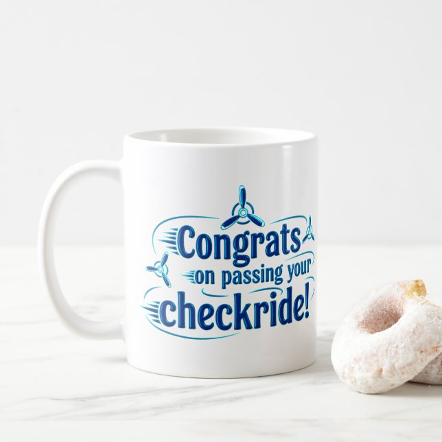 Félicitations de votre passage à contrôle ! tasse  (Avec donut)