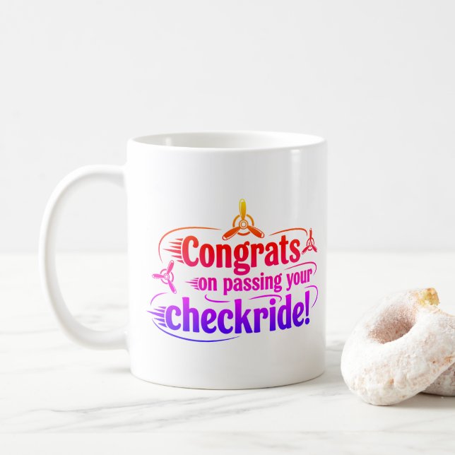 Félicitations de votre passage à contrôle ! tasse  (Avec donut)