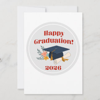 Félicitations diplômé 2026 ! carte de vœux