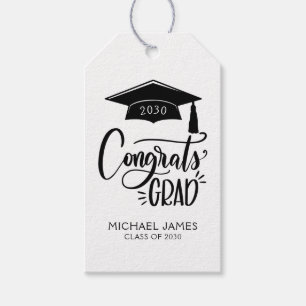 Félicitations diplômé 2030 Étiquette de cadeau de