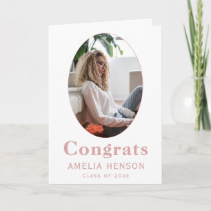 Félicitations Diplômé Pink Photo Carte Graduate