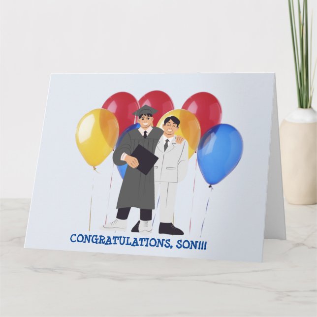 FÉLICITATIONS, FILS ! ! ! CARTE (Devant)