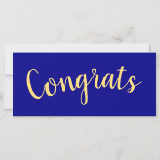 FÉLICITATIONS Fun Script Vibrant Royal Blue Arrièr