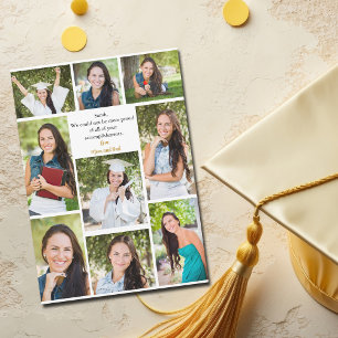 Félicitations Graduate Photo Collage Card