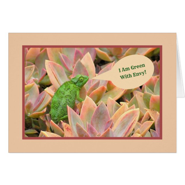 FÉLICITATIONS/JE SUIS VERT AVEC ENVY/GREEN LIZARD (Devant horizontal)