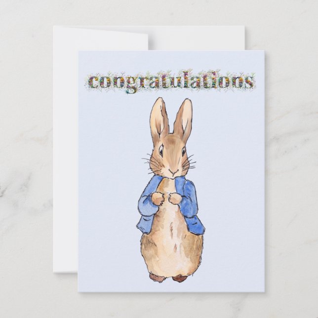 Félicitations lapin classique (Devant)