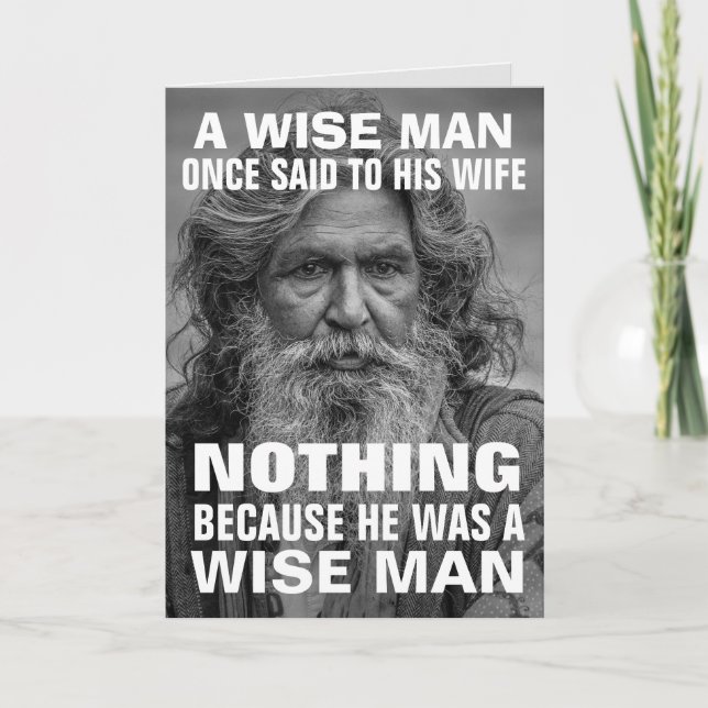 FÉLICITATIONS mariages CARTES HOMMES FUNNY WISE (Devant)