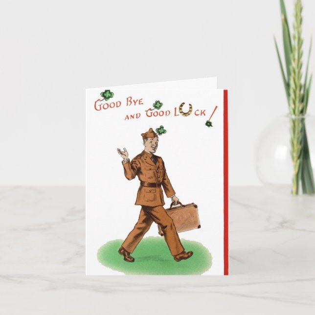 Félicitations militaires Carte d'enrôlement de l'A (Devant)