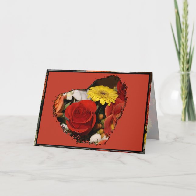 Félicitations Modèle de bouquet floral coloré (Devant)