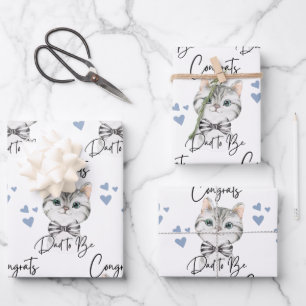 Félicitations Papa Enveloppera Des Feuilles De Pap