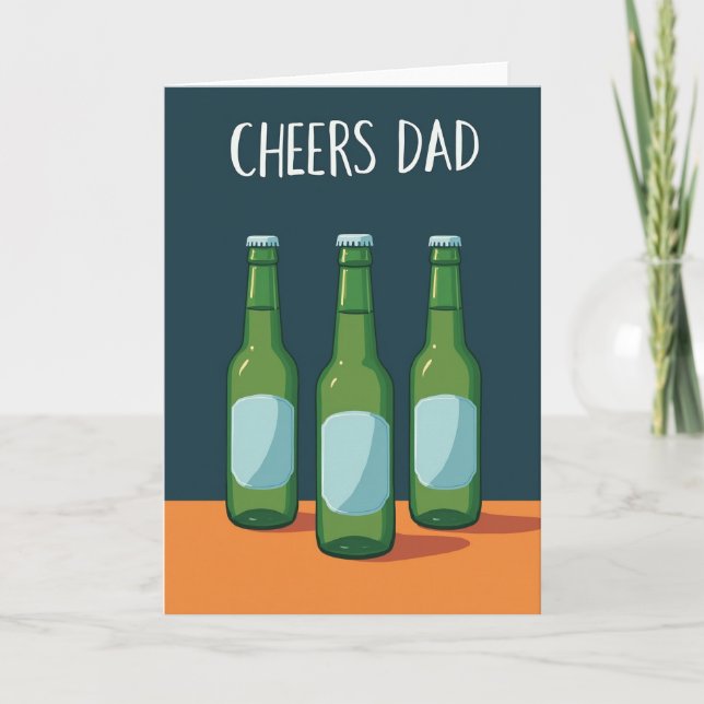 Félicitations Papa Fond Bleu Sarcelle Carte (Devant)