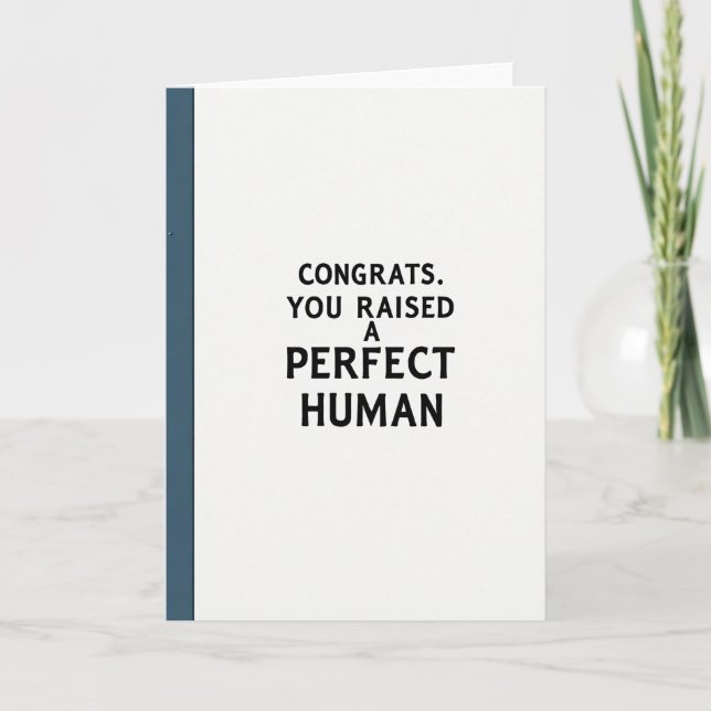 Félicitations Perfect Human Carte de Relance (Devant)