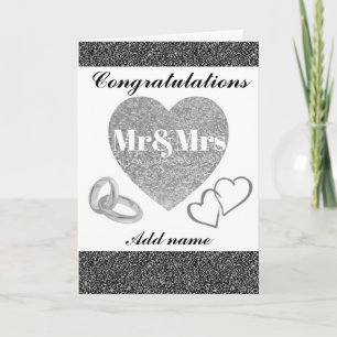 Félicitations personnalisées carte mr&mrs