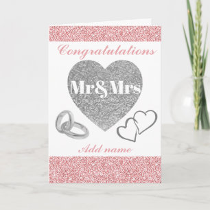 Félicitations personnalisées carte mr&mrs