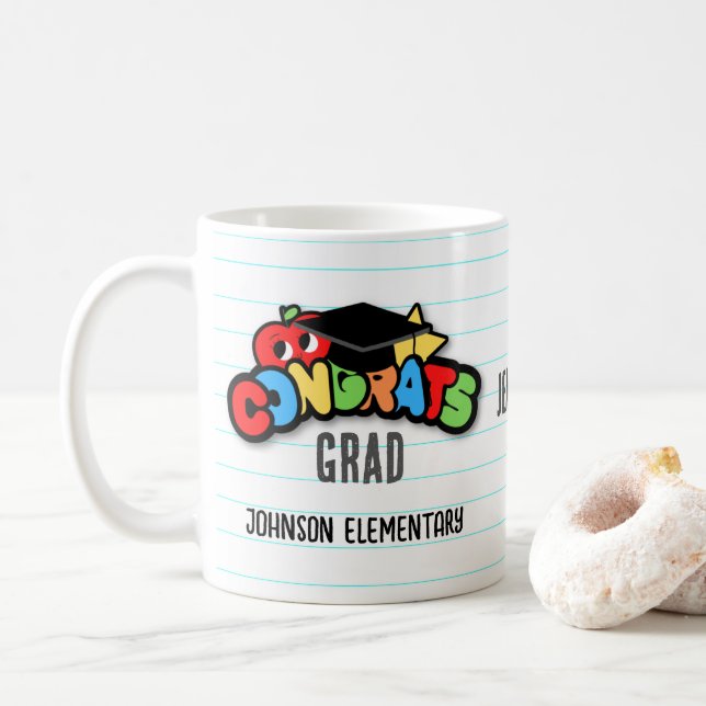 Félicitations personnalisées Grad Mug (Avec donut)