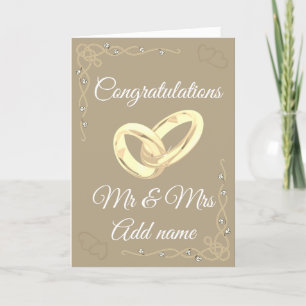 Félicitations personnalisées stylish carte m & mrs