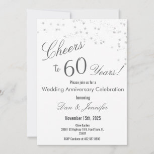 Félicitations pour 60 Ans Invitation Anniversaire 