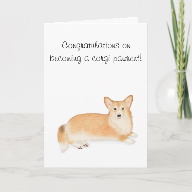 Félicitations pour avoir obtenu une carte de corgi (Devant)