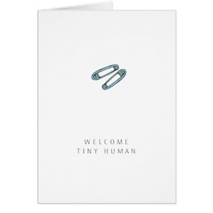 Félicitations pour bébé Carte Bleu Pins