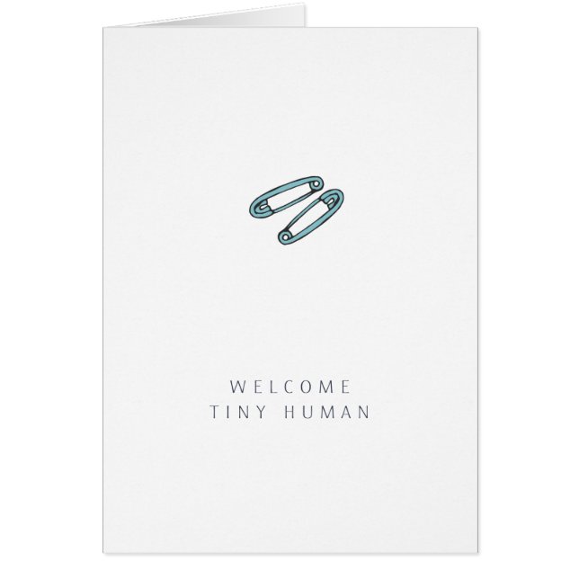 Félicitations pour bébé | Carte Bleu Pins (Devant)