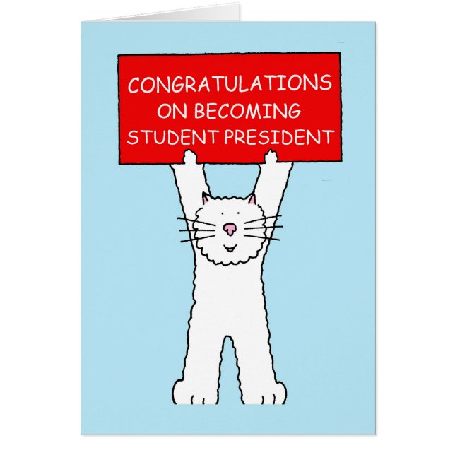 Félicitations pour être devenu président étudiant (Devant)