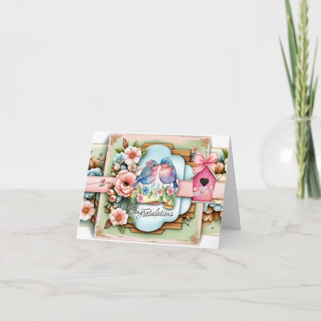 Félicitations pour la carte mariée et mariée (Devant)