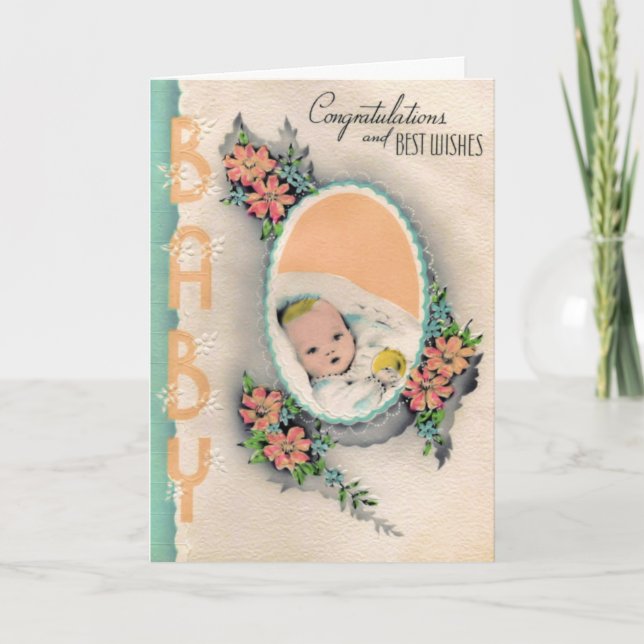Félicitations Pour La Nouvelle Carte Bébé (Devant)