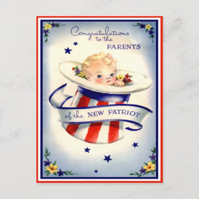 Félicitations Pour La Nouvelle Carte Postale Bébé (Devant)