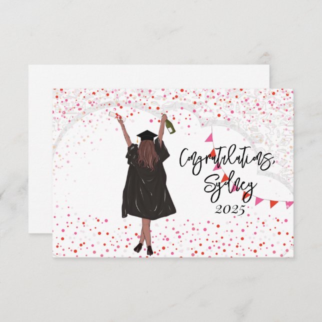 Félicitations pour la remise de diplômes d'une jeu (Devant / Derrière)