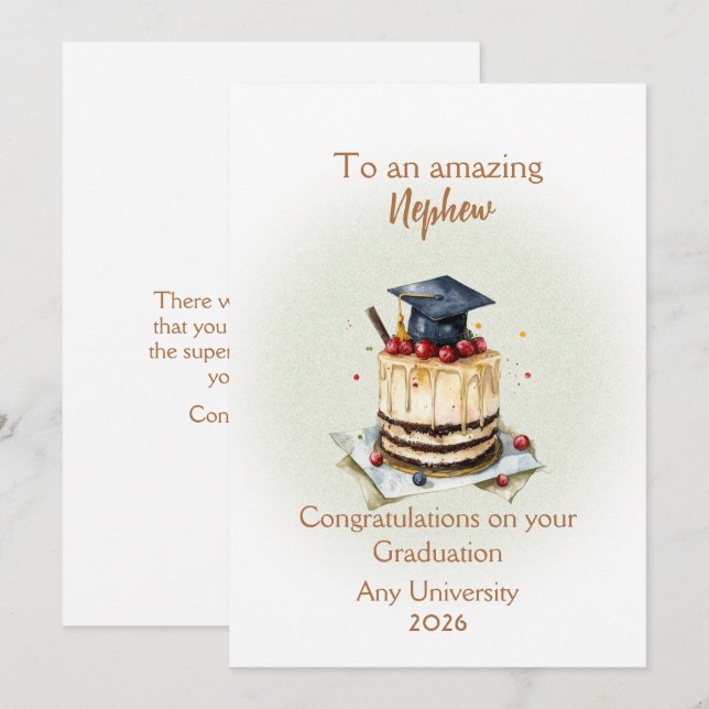 Félicitations pour la remise des diplômes de votre (Devant / Derrière)