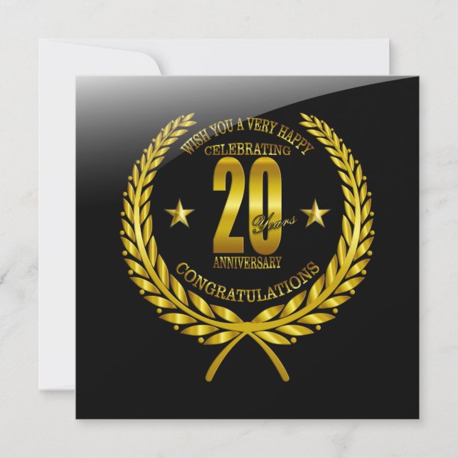 Félicitations pour le 20e anniversaire (Devant)