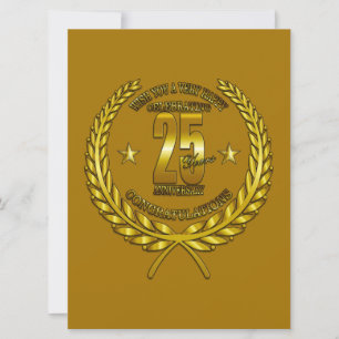 Félicitations pour le 25e anniversaire