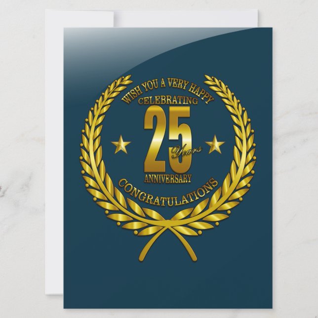 Félicitations pour le 25e anniversaire (Devant)