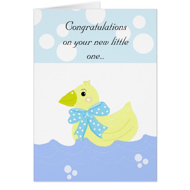 Félicitations pour le bébé Canard Jaune (Devant)
