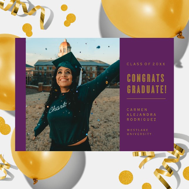 FÉLICITATIONS POUR LE DIPLÔMÉ INVITATION MINIMALIS (Créateur téléchargé)