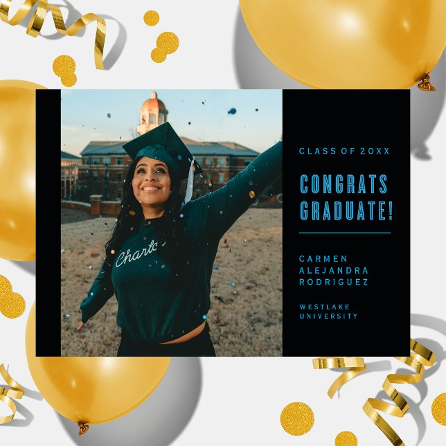 FÉLICITATIONS POUR LE DIPLÔMÉ INVITATION MINIMALIS (Créateur téléchargé)