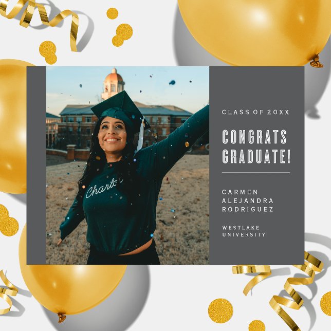 FÉLICITATIONS POUR LE DIPLÔMÉ INVITATION MINIMALIS (Créateur téléchargé)