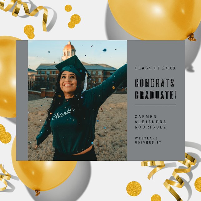 FÉLICITATIONS POUR LE DIPLÔMÉ INVITATION MINIMALIS (Créateur téléchargé)
