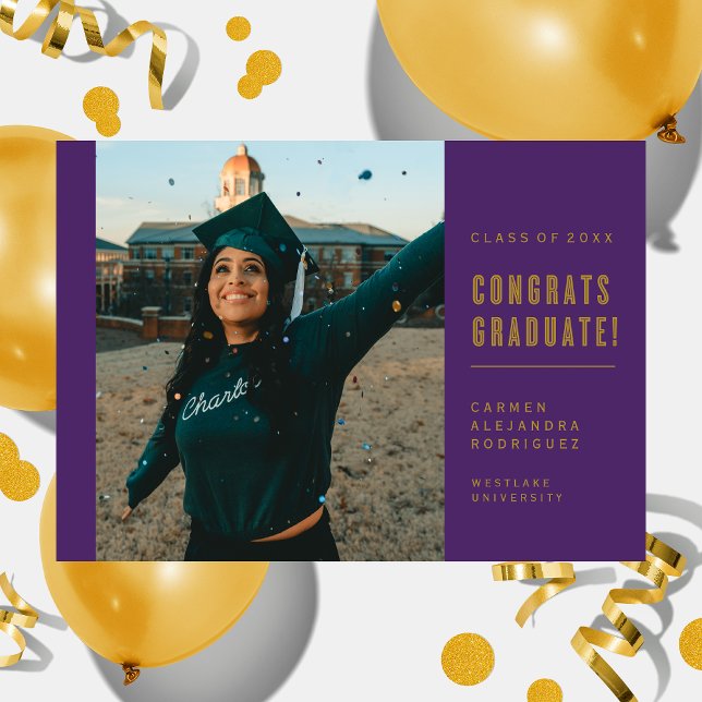 FÉLICITATIONS POUR LE DIPLÔMÉ INVITATION MINIMALIS (Créateur téléchargé)