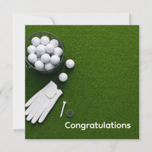 Félicitations pour le golf sur le thème du golfeur