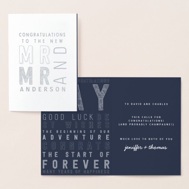 Félicitations pour le mariage carte avec typograph (Affichage)