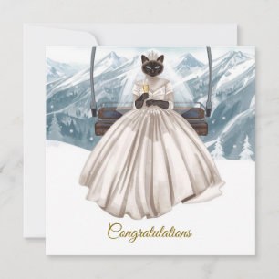 Félicitations pour les amateurs de chats Ski
