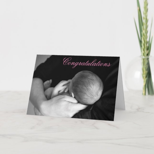 Félicitations pour votre carte de bébé fille (Devant)