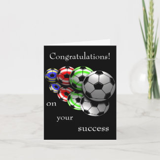 Félicitations pour votre carte de football de succ