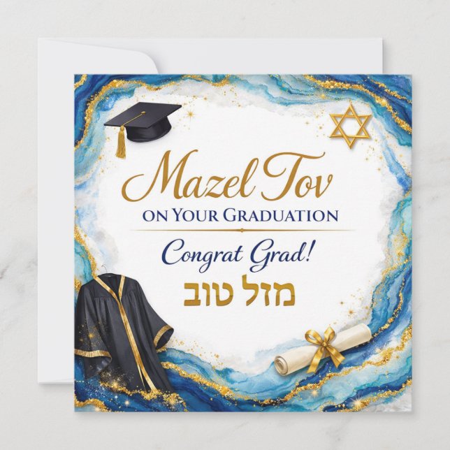 Félicitations pour votre carte de remise de diplôm (Devant)