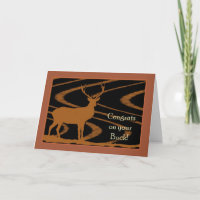 Félicitations pour votre carte de voeux Buck, Deer