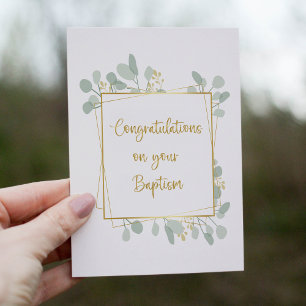Félicitations pour votre carte de voeux de baptême